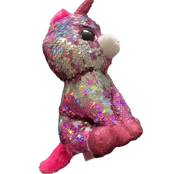 Ty FLIPPABLES Sparkle Pink Unicorn - Picture 1 of 4